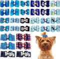 20 Adorable Pet Hair Bows 🎀 – Cute Mixed Styles for Cats & Small Dogs with Easy Rubber Bands for Instant Glam!