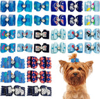 20 Adorable Pet Hair Bows 🎀 – Cute Mixed Styles for Cats & Small Dogs with Easy Rubber Bands for Instant Glam!