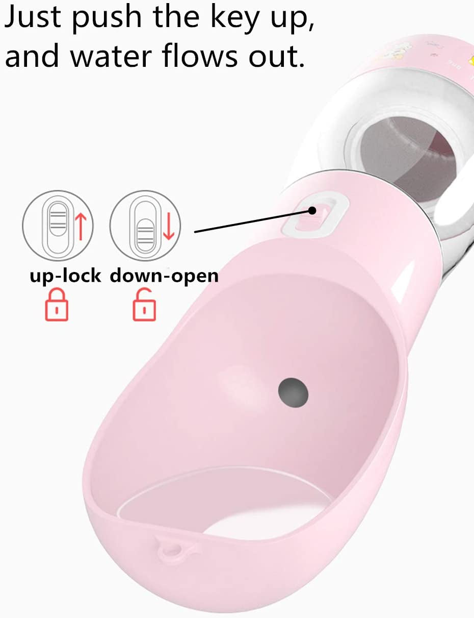 No More Thirsty Tails! Dog Water Bottle with Bowl & Treats