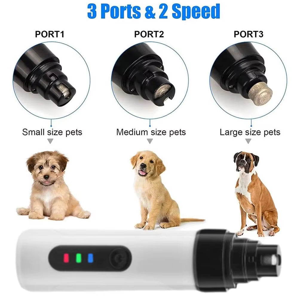 Heusom Silent Groom Pro Nail Grinder Heusom Dog Nail Trimmer USB Charging Pet Nail Grinder Super Quiet Pet Nail Clippers