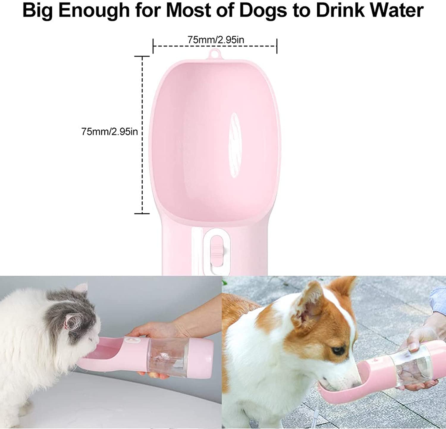 No More Thirsty Tails! Dog Water Bottle with Bowl & Treats